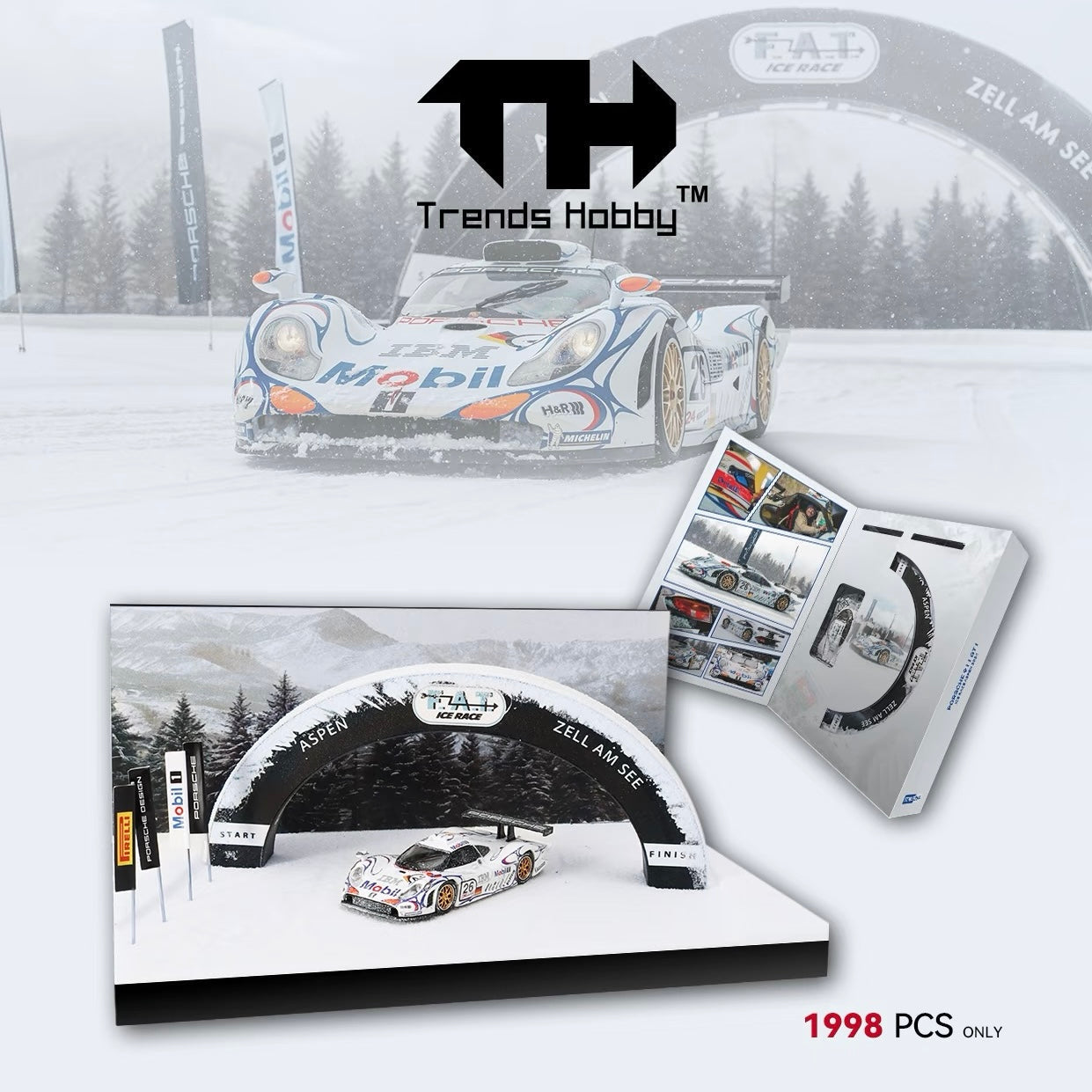 HEC 2026 EXCLUSIVE Trends Hobby Ice Race Aspen 2024 Porsche 911 GT1 1998 Set