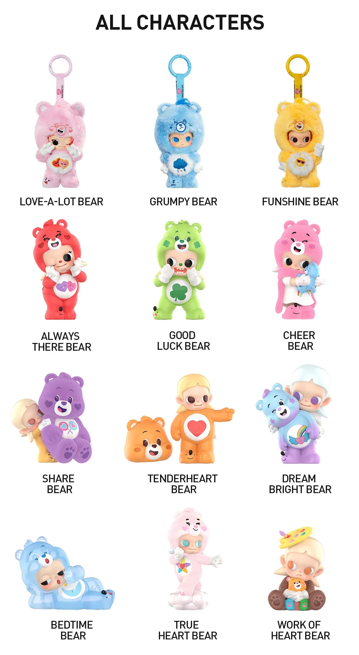 Pop Mart Zsiga x Care Bears Series Love-A-Lot Bear - 100% Authentic