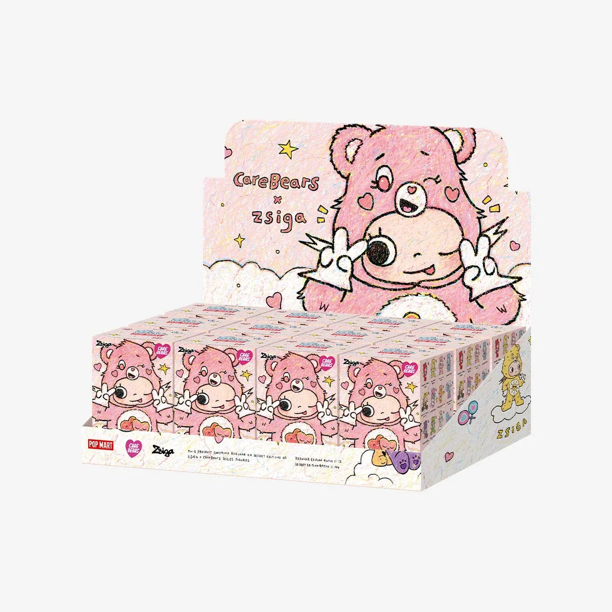 Pop Mart Zsiga x Care Bears Series Love-A-Lot Bear - 100% Authentic