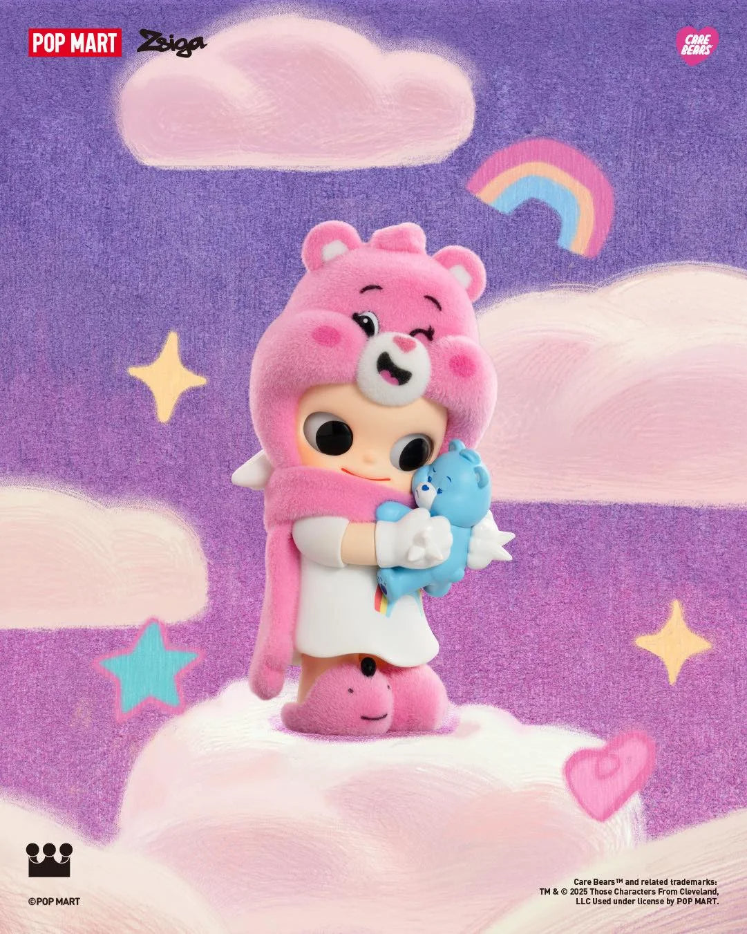 Pop Mart Zsiga x Care Bears Series Love-A-Lot Bear - 100% Authentic