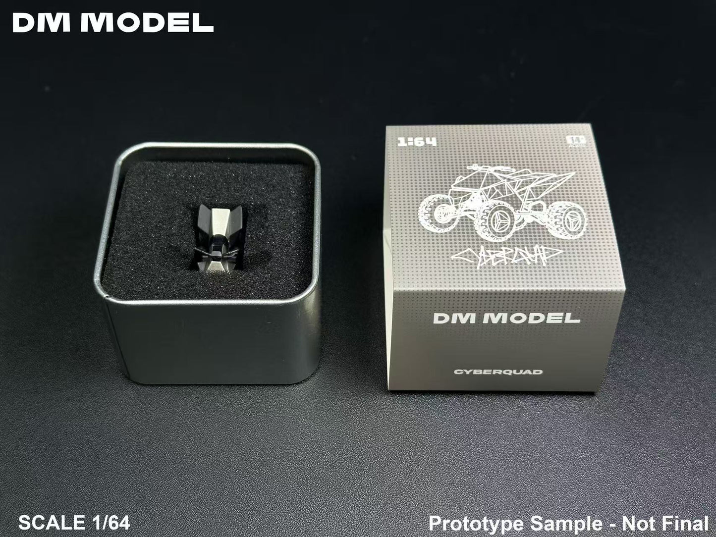 Preorder DM Model Tesla Cybertruck  Camper Van and CyberQuad Alloy 1:64