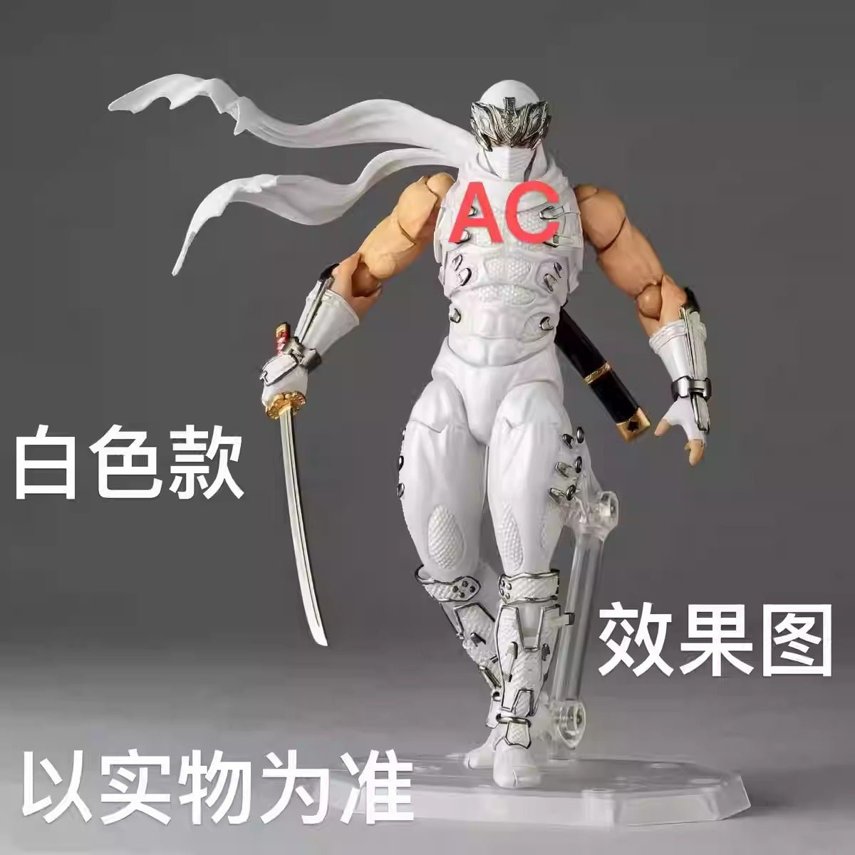 AC Toys Amazing Ninja Gaiden Ryu Hayabusa Figure White - Inaboxstore