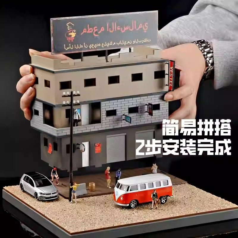 Arab Afghan Residential Building Diorama (Does not include figures or model cars) - Inaboxstore