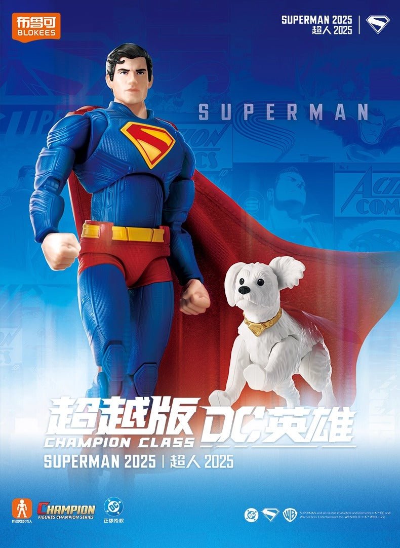 Blokees DC Hero Champion Class Superman Superman & Krypto the Superdog - Inaboxstore