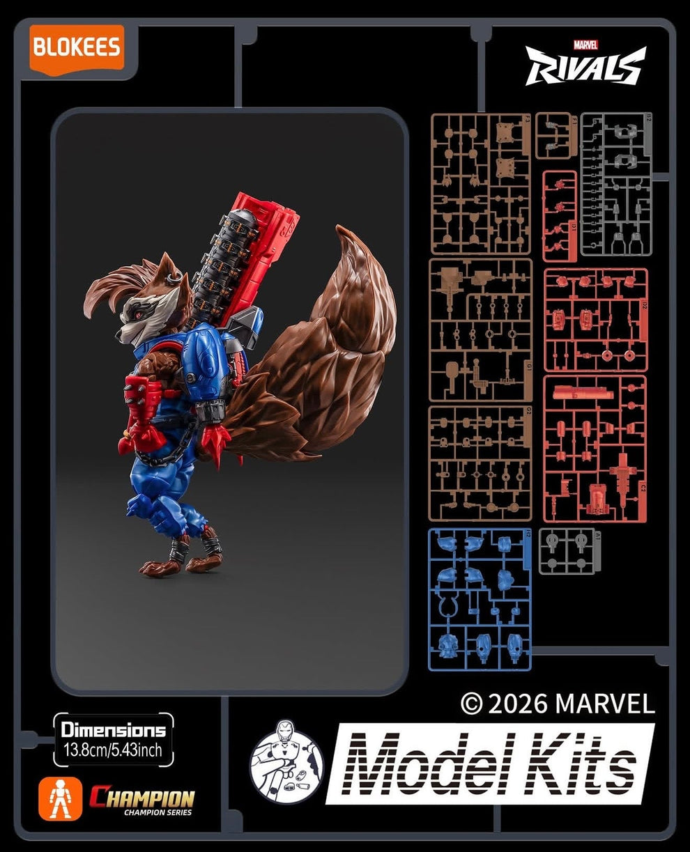 Blokees Marvel Rival Champion Class - Rocket Raccoon Model Kit ...