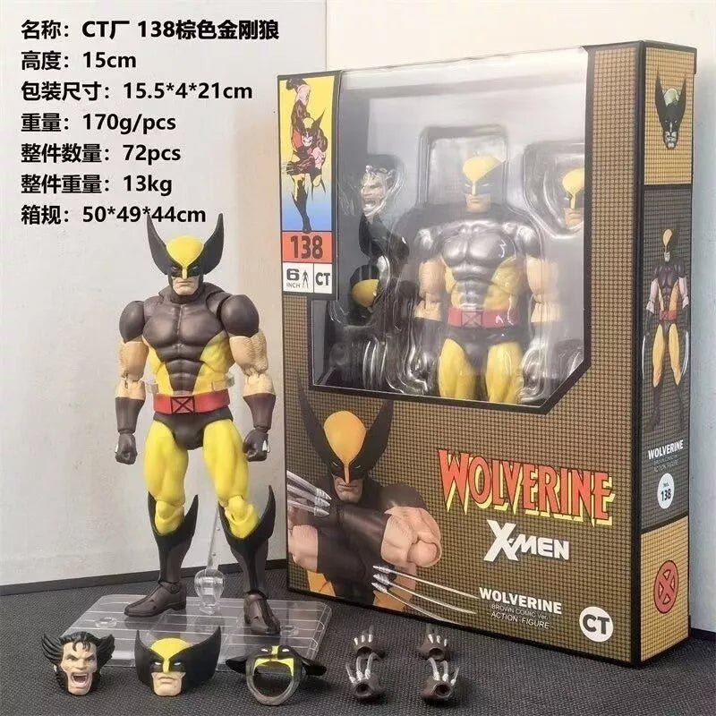 CT Toys MAF138 X - MEN Wolverine Action Figure COMIC Brown Suit Version - Inaboxstore