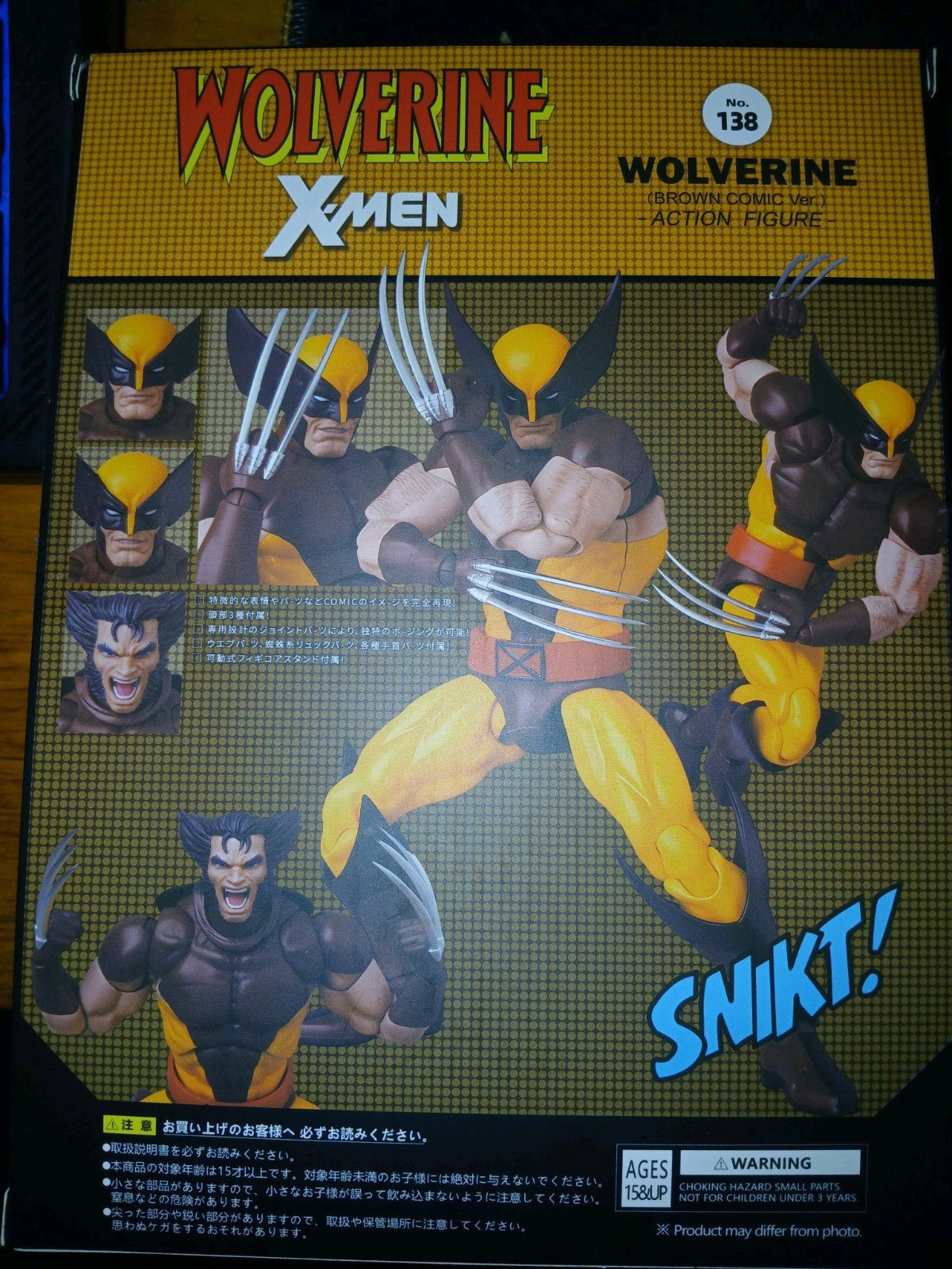 CT Toys MAF138 X - MEN Wolverine Action Figure COMIC Brown Suit Version - Inaboxstore