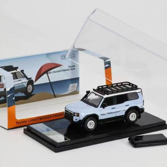 GCD 1/64 Diecast Toyota Land Cruiser Prado LC250 With Roof Box and Snorkel Kit Limited 500 only - Inaboxstore
