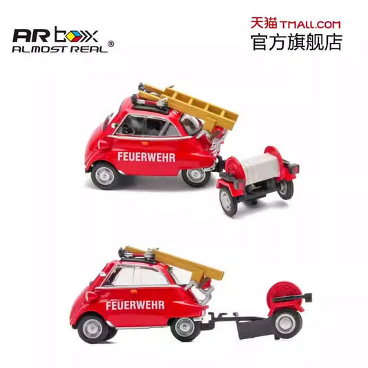GTShow2026 1:64 BMW ISETTA Fire Truck Set Diecast Model Car in Red AR Box - Inaboxstore