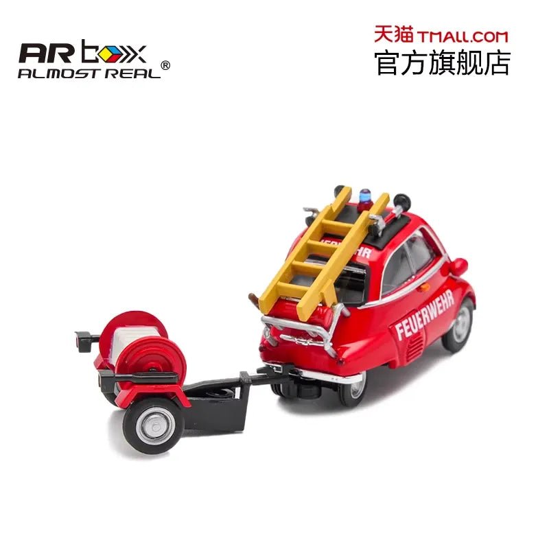 GTShow2026 1:64 BMW ISETTA Fire Truck Set Diecast Model Car in Red AR Box - Inaboxstore