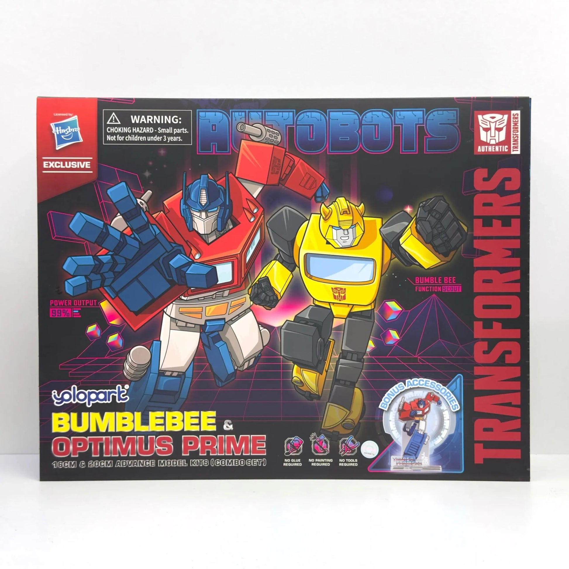 Hasbro Yolopark Transformers Bumblebee and Optimus Prime 16cm & 20cm Advance Model Kits Combo Set - Inaboxstore