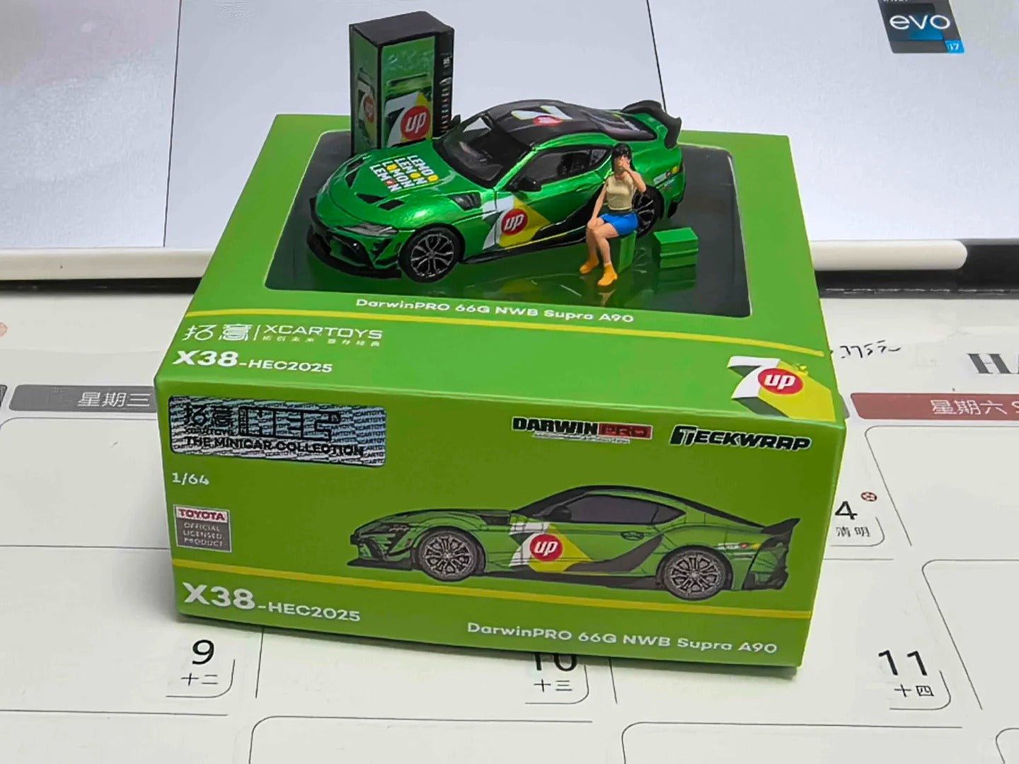 [HEC2025 Exclusive] DarwinPRO 66G NWB Supra A90 - 7UP Edition 1:64 Scale - Inaboxstore