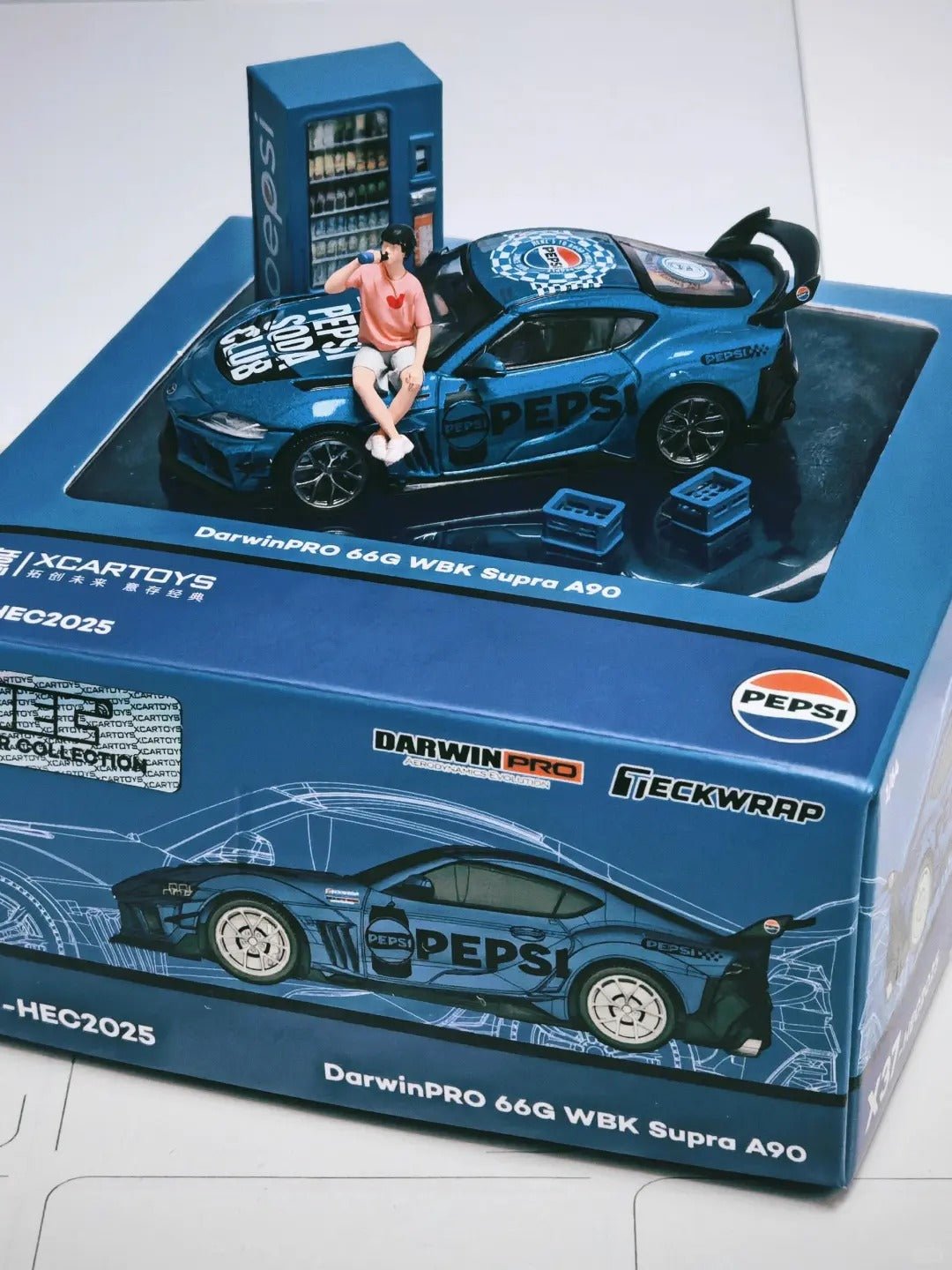 [HEC2025 Exclusive] DarwinPRO 66G WBK Supra A90 - Pepsi Edition 1:64 Scale - Inaboxstore