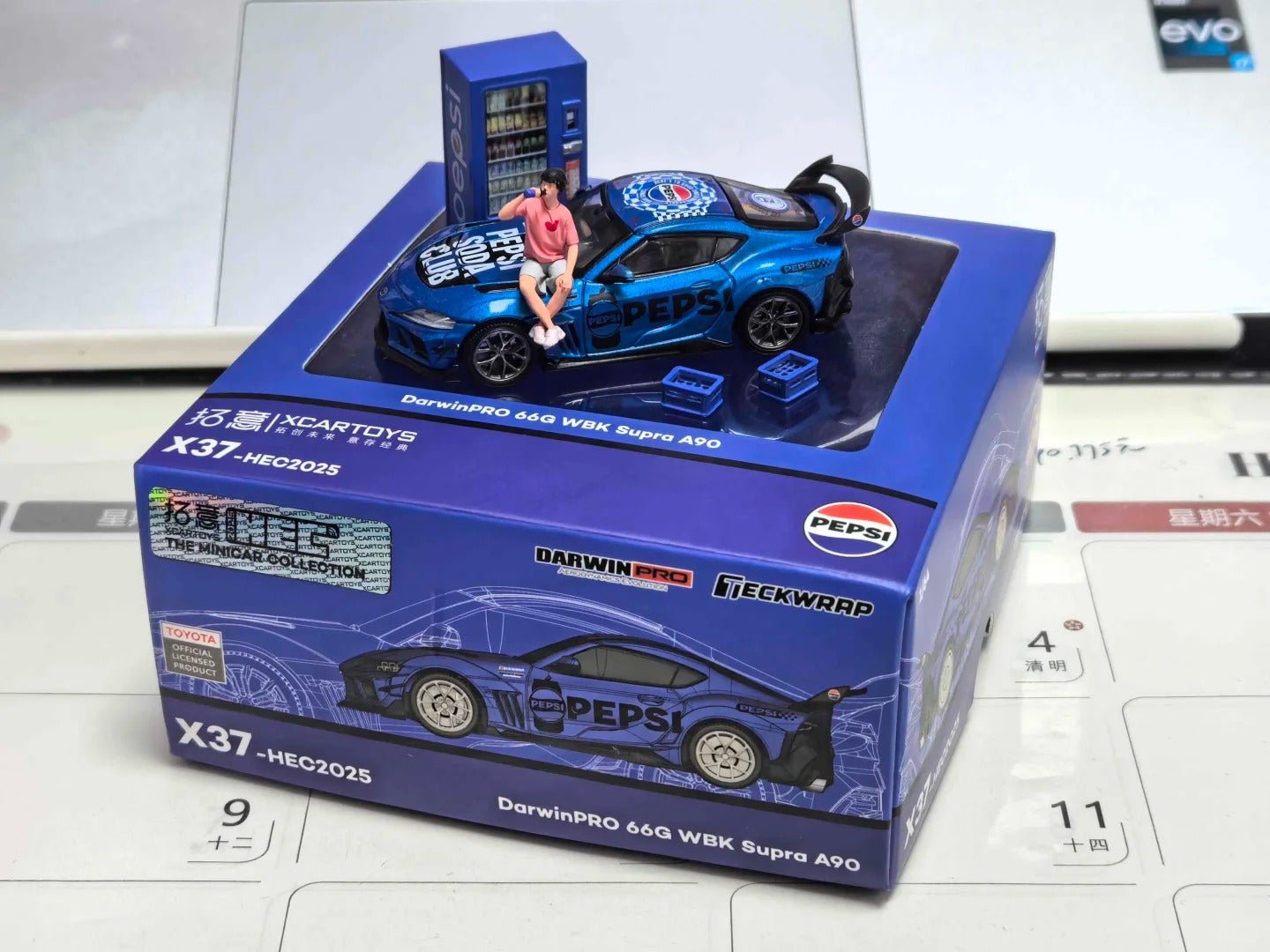 [HEC2025 Exclusive] DarwinPRO 66G WBK Supra A90 - Pepsi Edition 1:64 Scale - Inaboxstore