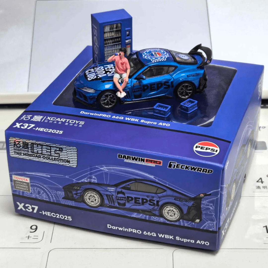 [HEC2025 Exclusive] DarwinPRO 66G WBK Supra A90 - Pepsi Edition 1:64 Scale - Inaboxstore