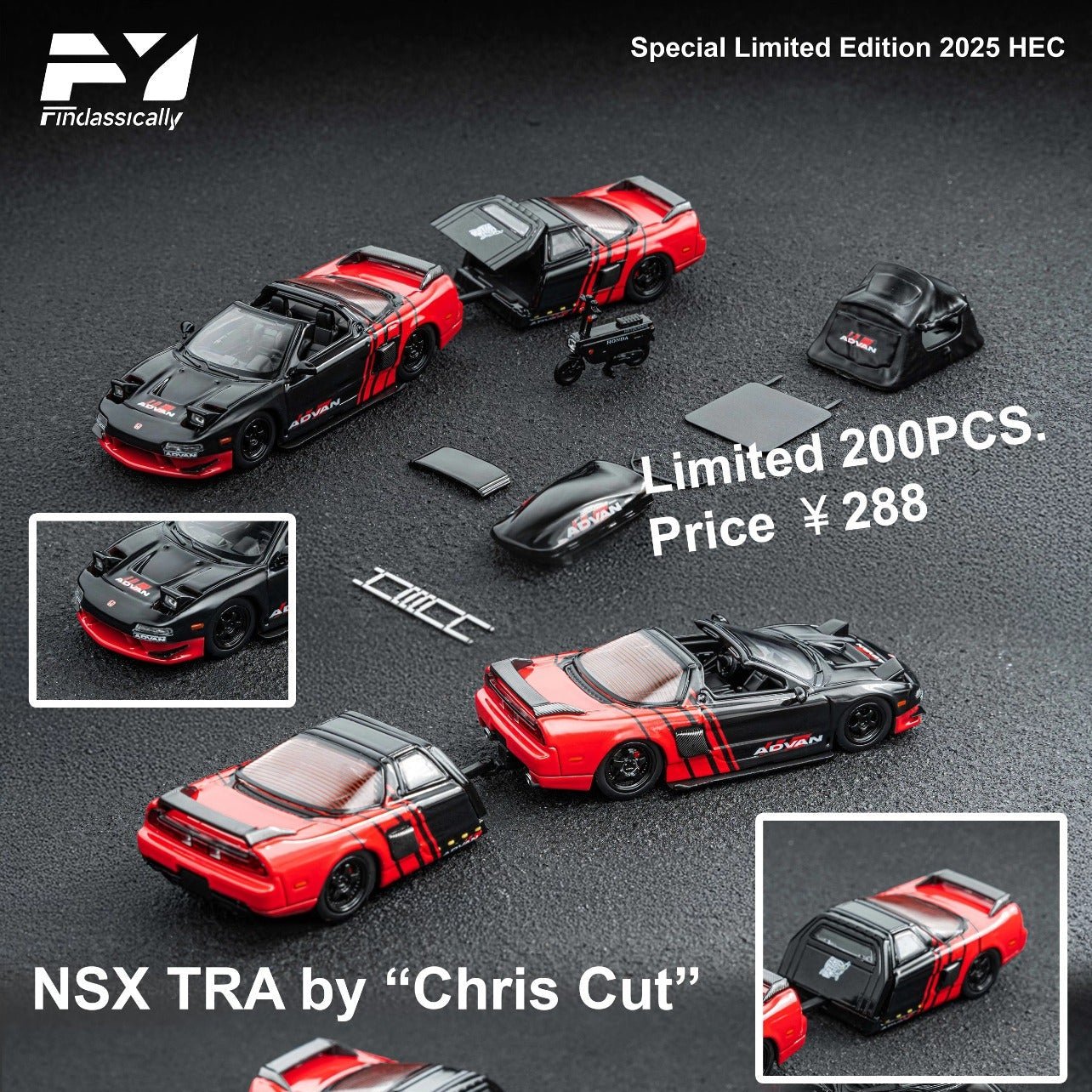 [HEC2025 Exclusive] Finclassically NSX TRA by "Chris Cut" HEC2025 Exclusive 1:64 Limited to 200 only - Inaboxstore