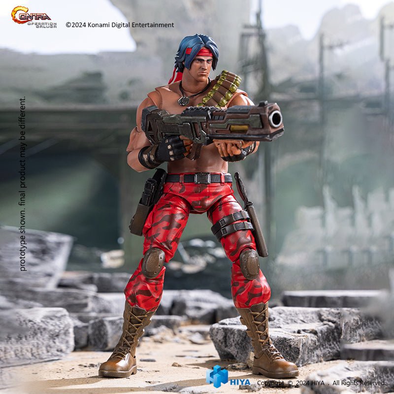 HIYA Exquisite Basic Series 1/12 Scale 6 Inch Contra Operation Galuga Lance Bean and Bill Rizer Action Figure - Inaboxstore