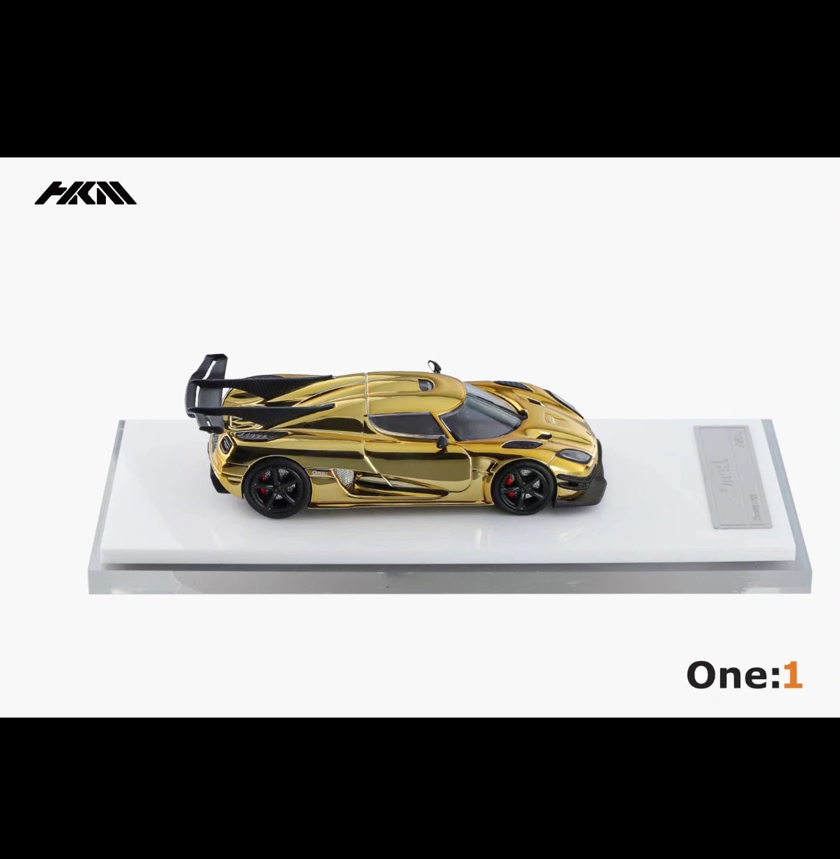 HKM Koenigsegg one 1:64 gold alloy car model - Inaboxstore