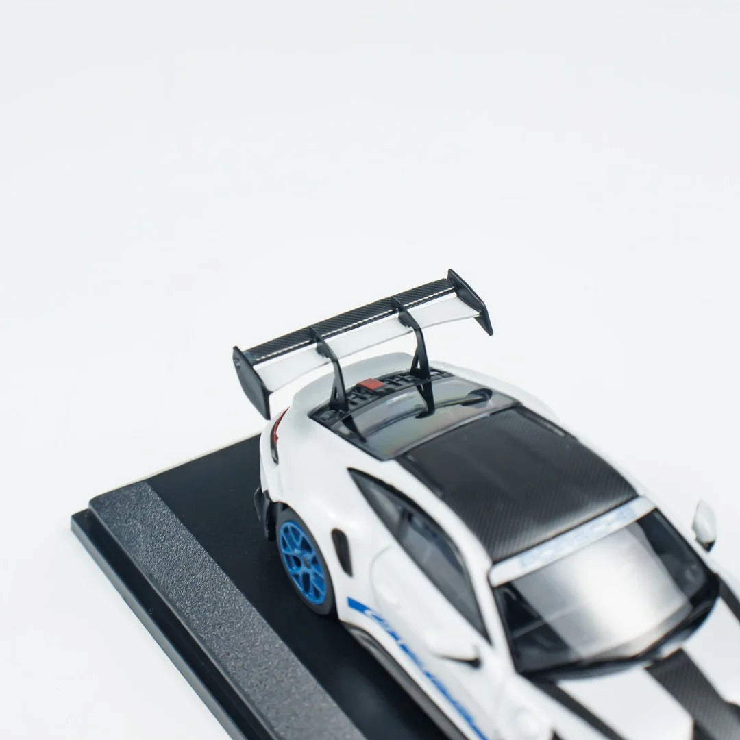 MINICHAMPS 1:64 PORSCHE 911 (992) GT3 RS Grey w/Blue Accent - 2022 CLDC 643062122