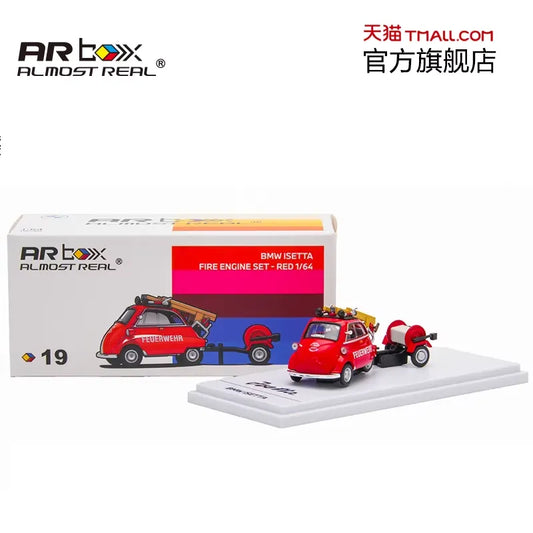 1:64 BMW ISETTA Fire Truck Set Diecast Model Car in Red AR Box