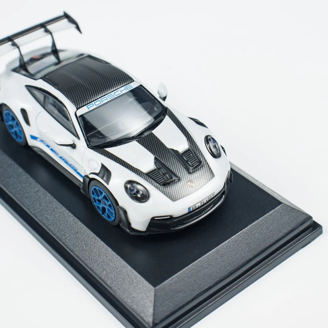 MINICHAMPS 1:64 PORSCHE 911 (992) GT3 RS Grey w/Blue Accent - 2022 CLDC 643062122