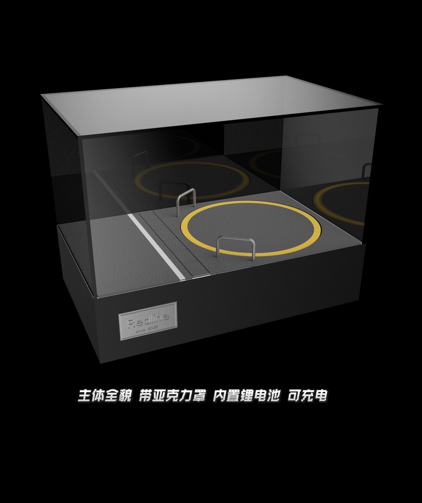 Diecast car rotating parking lot scene model for 1:64 car