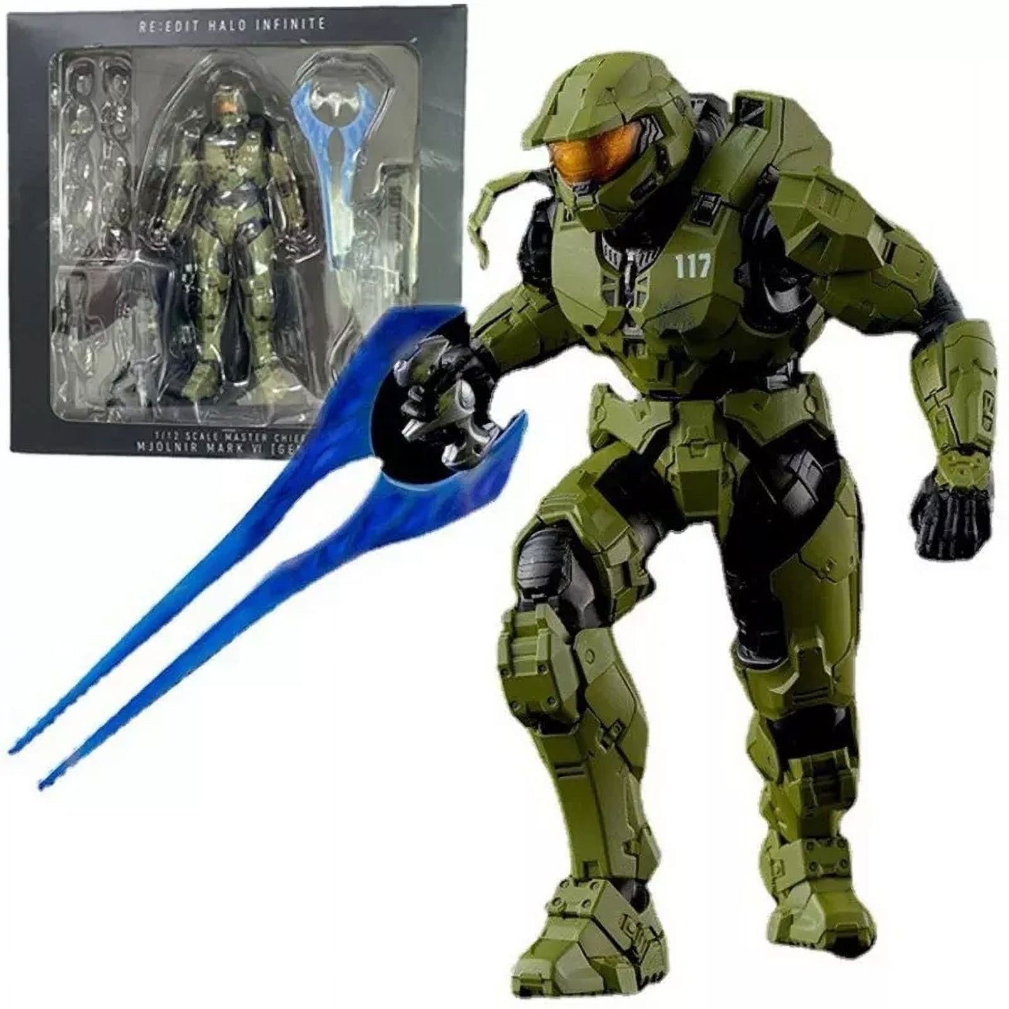KO RE:EDIT 1/12 Scale Master Chief MJOLNIR Mark V Action Figure Halo