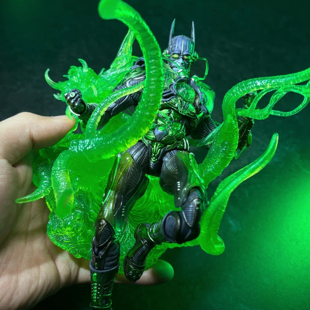 INART The Dawnbreaker action figure in a dynamic pose surrounded by green construct effects