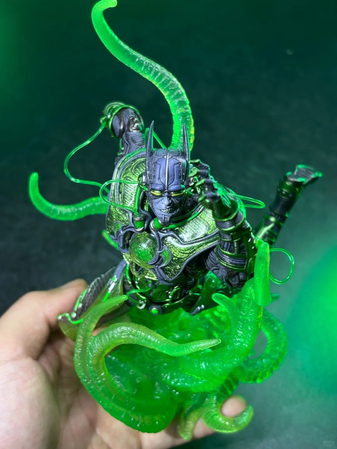 INART The Dawnbreaker action figure posed with translucent green construct effects