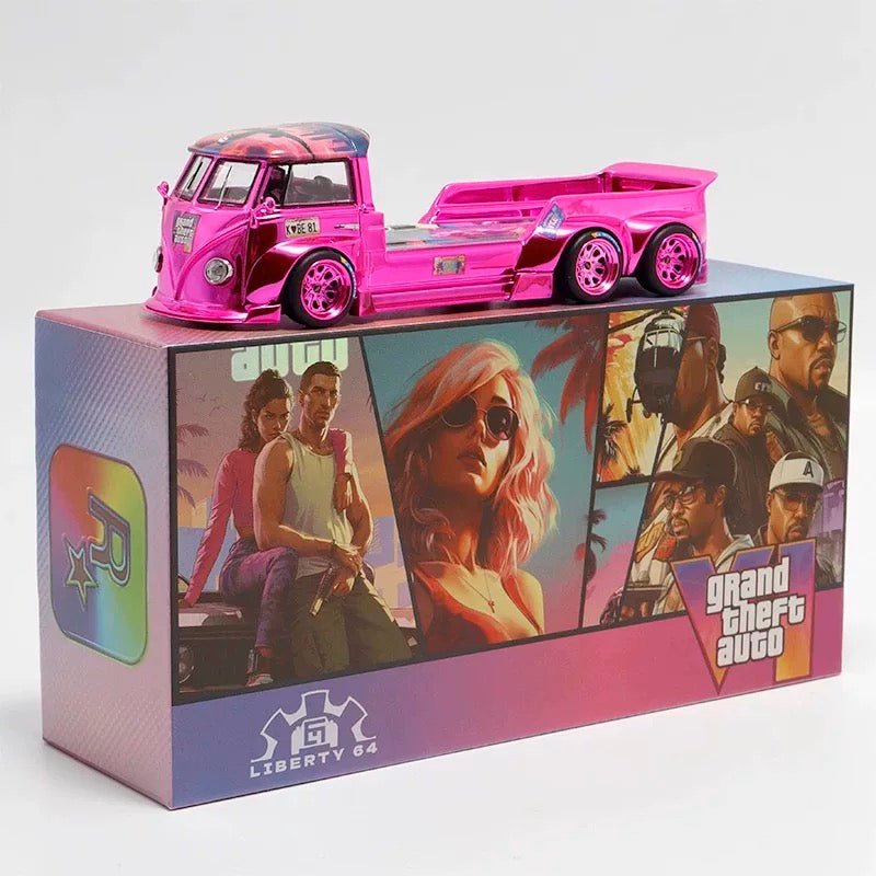 Liberty64 1:64 Volkswagen T1 TOW Trailer Electroplated Alloy Model - Inaboxstore