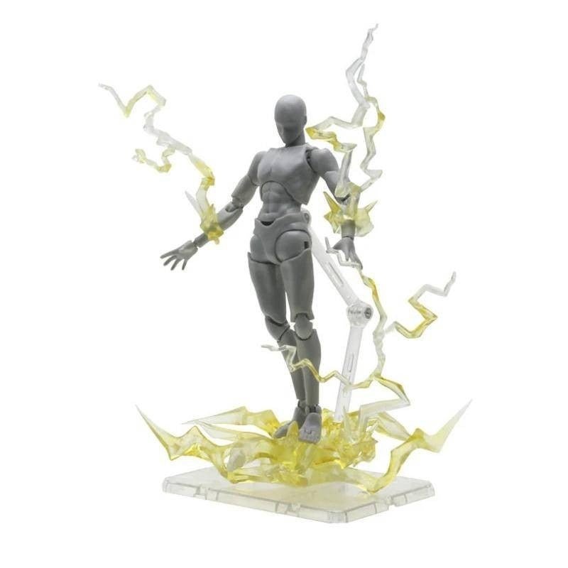 Lightning Special Effects Part for EFFECT IMPACT 1/6 Figure Photoelectric Effect Black Transparent Yellow Purple Black Blue - Inaboxstore