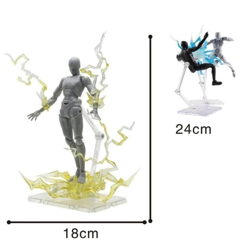 Lightning Special Effects Part for EFFECT IMPACT 1/6 Figure Photoelectric Effect Black Transparent Yellow Purple Black Blue - Inaboxstore
