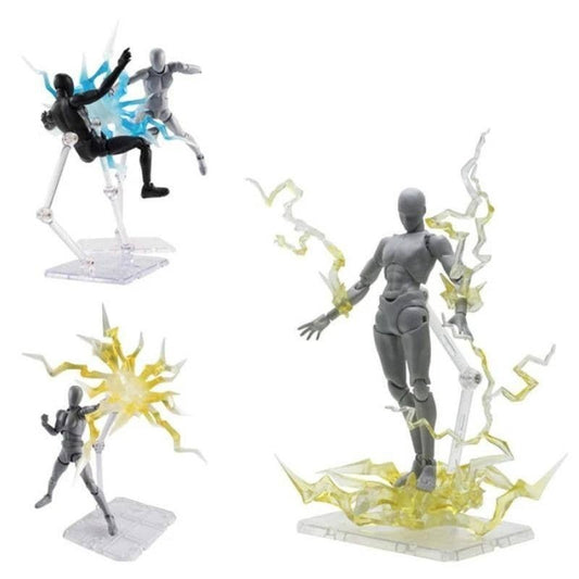 Lightning Special Effects Part for EFFECT IMPACT 1/6 Figure Photoelectric Effect Black Transparent Yellow Purple Black Blue - Inaboxstore