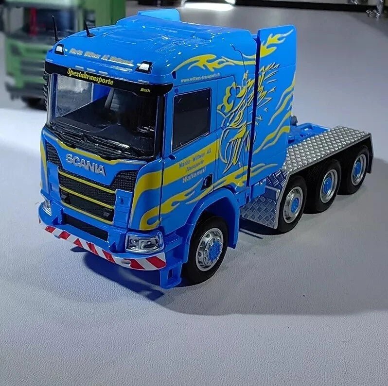 Masdi 1:64 Army Green SCANIA R650 Model Diecast combo
