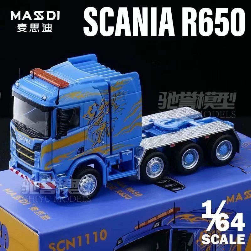Masdi 1:64 Army Green SCANIA R650 Model Diecast combo - Inaboxstore