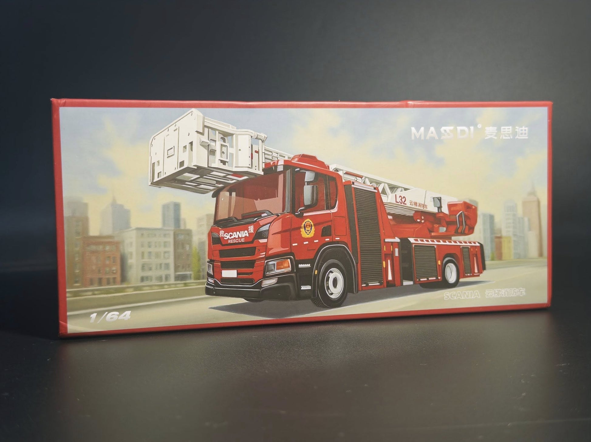 Masdi Scania 1:64 Fire truck 2 variants - Inaboxstore