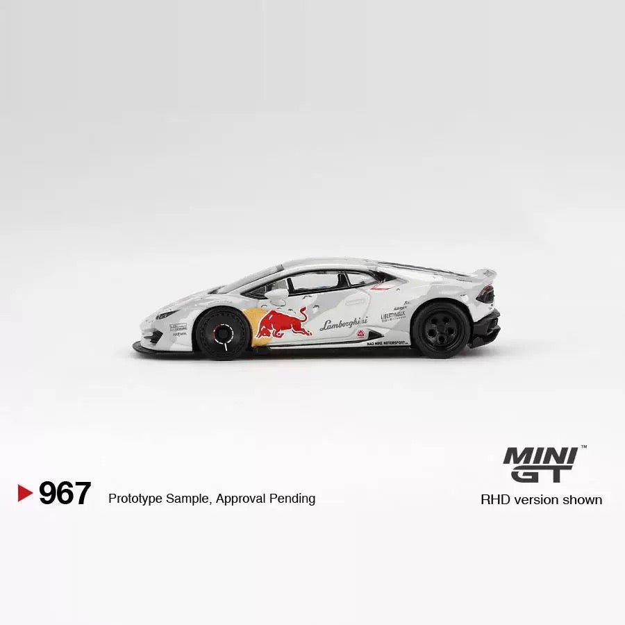 MINI GT 1:64 Lamborghini Huracan Maverick LB Red Bull LP610 Model 967 - Inaboxstore