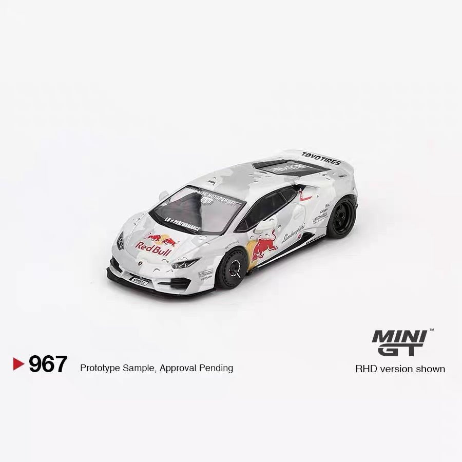 MINI GT 1:64 Lamborghini Huracan Maverick LB Red Bull LP610 Model 967 - Inaboxstore