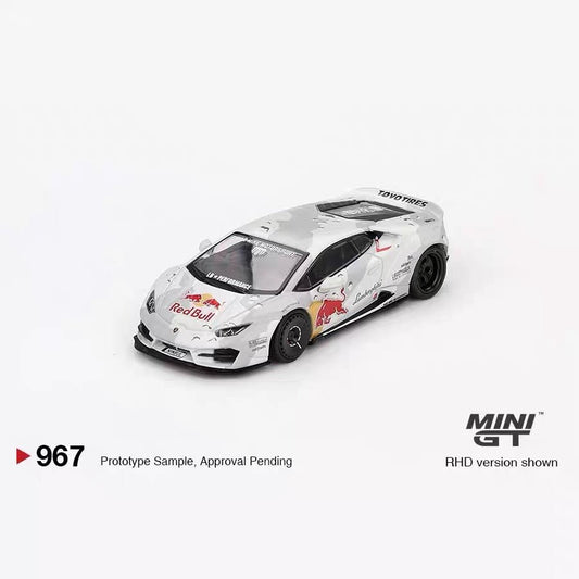 MINI GT 1:64 Lamborghini Huracan Maverick LB Red Bull LP610 Model 967 - Inaboxstore