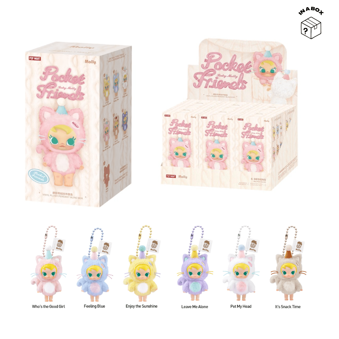 Pop Mart Baby Molly Pocket Friends Series Vinyl Plush Pendant - 100% Authentic - Inaboxstore