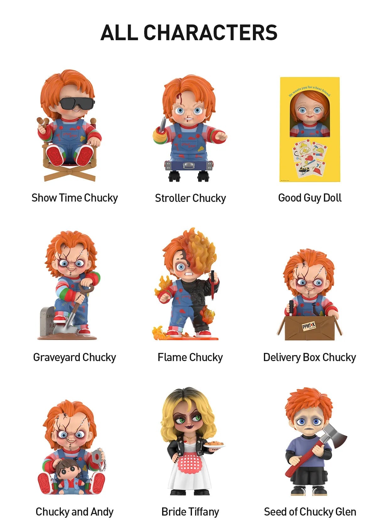 Pop Mart Chucky Franchise Series Figures - 100% Authentic - Inaboxstore