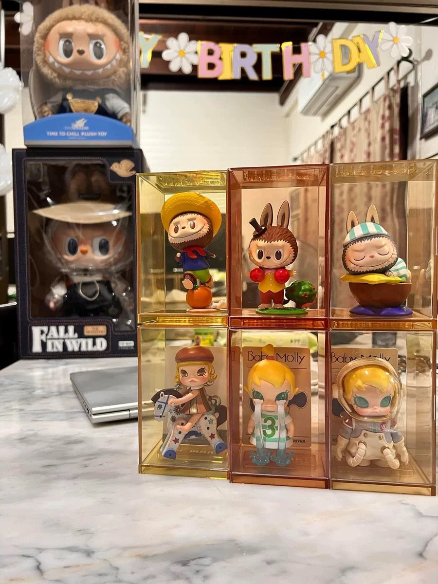 POP MART Figurine Display Box (3 Pack)(Labubu/Dimoo/Crybaby/Hirono) [100% Authentic] - Inaboxstore