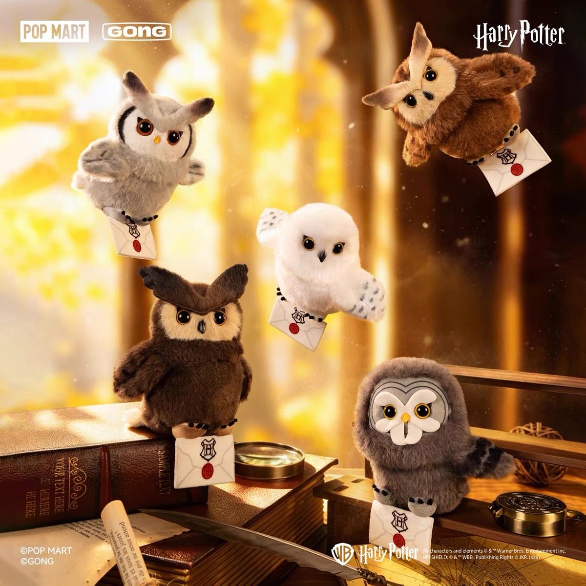 Pop Mart x GONG Harry Potter Owl Plush Series Blind Box 100% Authentic - Inaboxstore