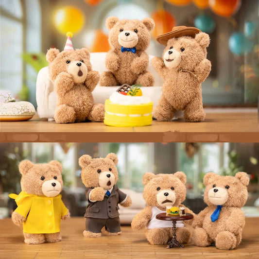 Pop Mart x GONG Ted 2 Plush Pendant Blind Box - Inaboxstore