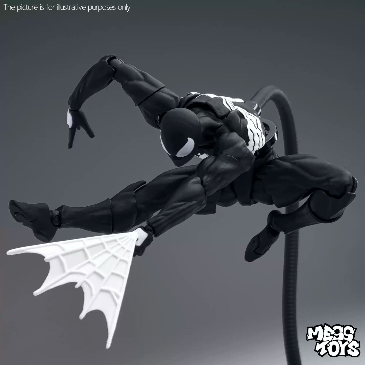[Pre - order] CT Toys Mess Toys Symbiote Spider - Man Black Spider Action Figure (INR 3299) - Inaboxstore
