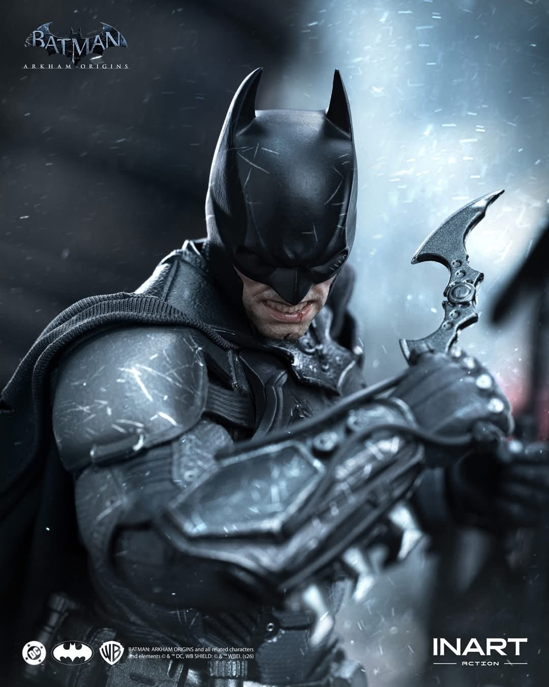 Pre - Order!! InArt - Batman (Arkham Origins) Battle Damaged Version Collectible Figure - Inaboxstore