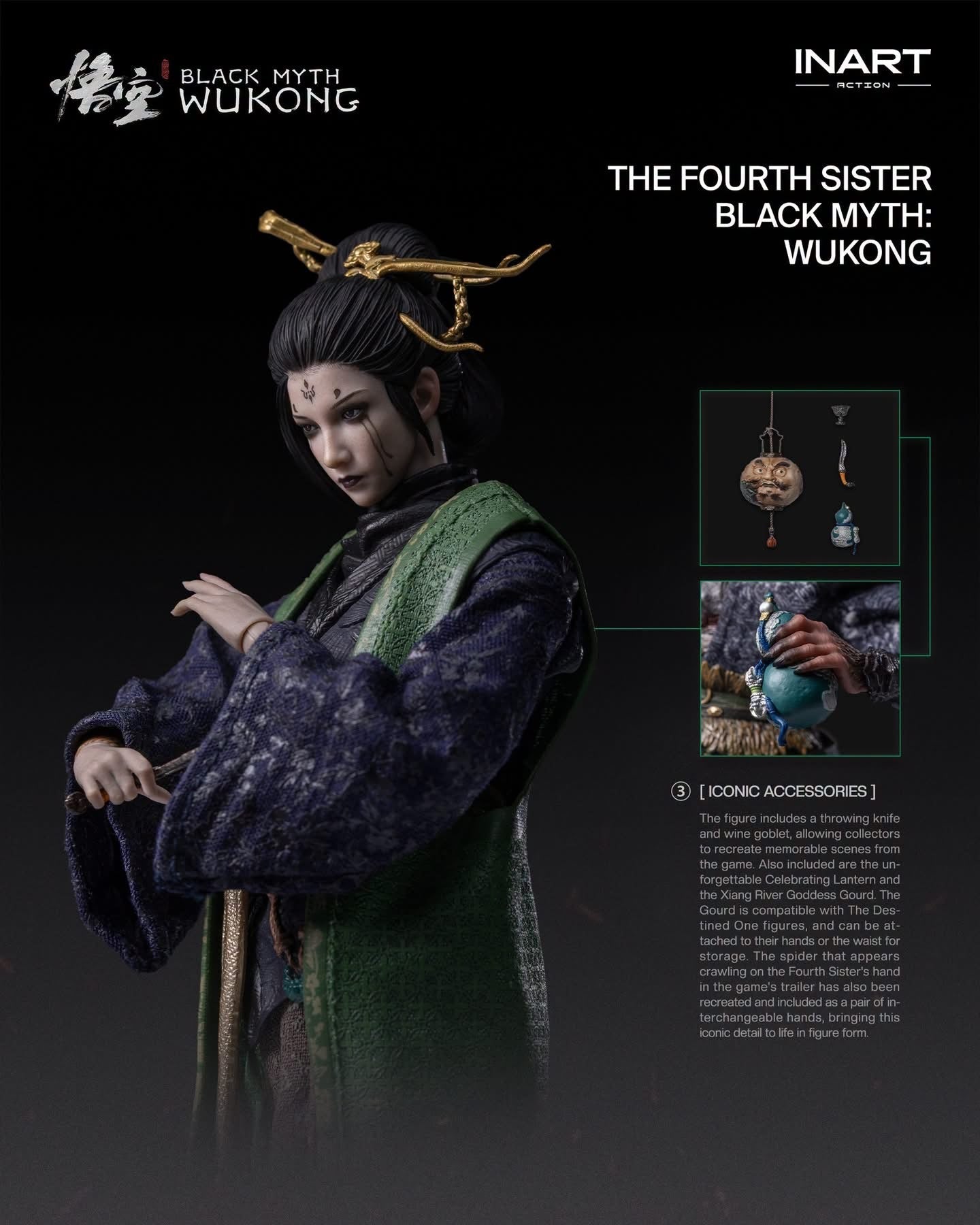 Pre-Order INART The Fourth Sister (Black Myth) Action Figure 1/12 - Inaboxstore