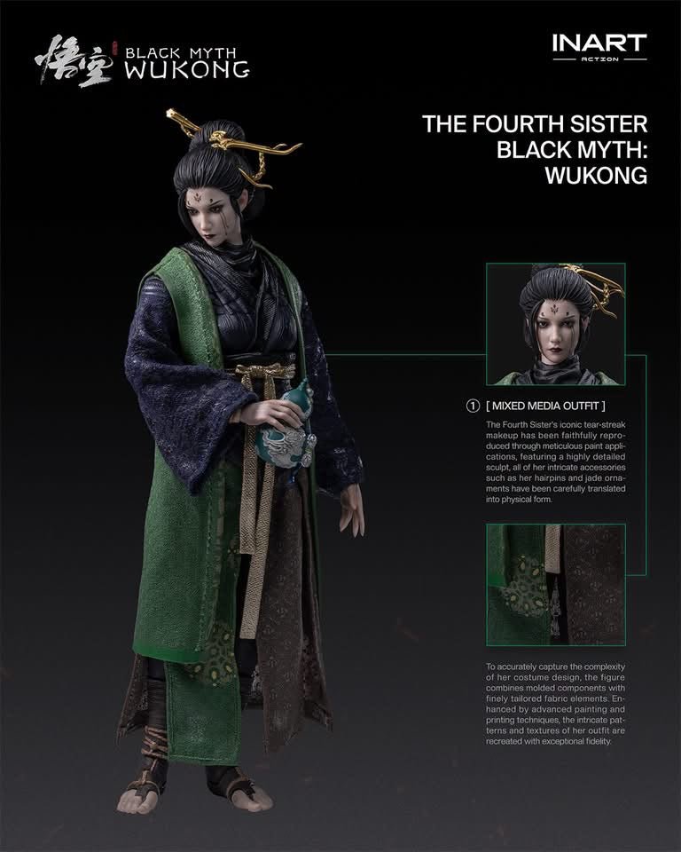 Pre-Order INART The Fourth Sister (Black Myth) Action Figure 1/12 - Inaboxstore