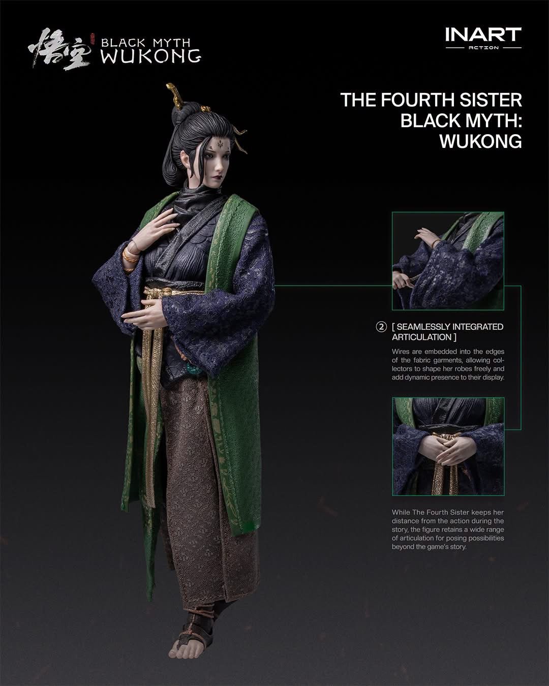 Pre-Order INART The Fourth Sister (Black Myth) Action Figure 1/12 - Inaboxstore