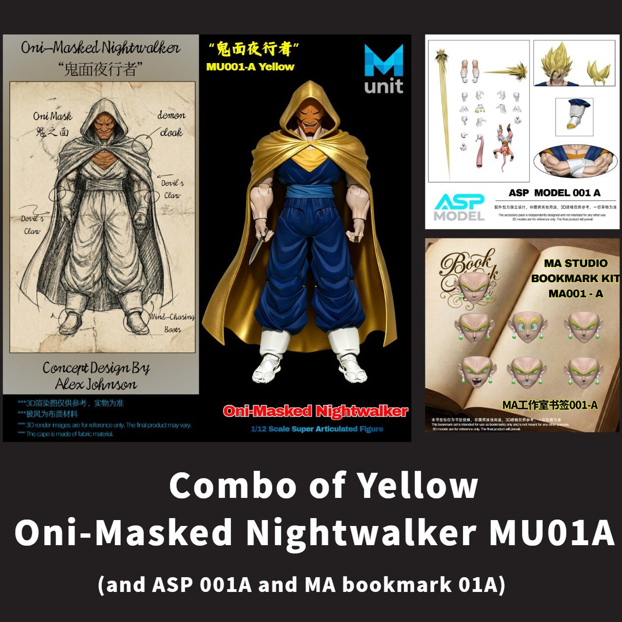 Pre - order M - unit Studio 1/12 Oni - Masked Nightwalker figure - Inaboxstore